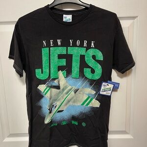 ‘47 Brand Official NFL New York Jets Black Retro 90’s Style T-Shirt | Size MD